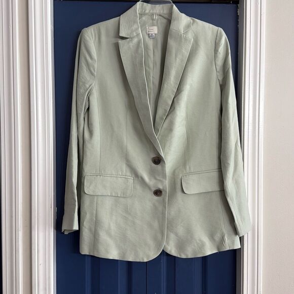 a new day Sage Green 2 Button Blazer Size XS - Picture 2 of 6
